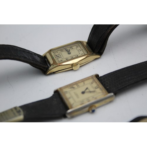 142 - 3 x Vintage Gents ASSORTED WRISTWATCHES Handwind WORKING Inc VANROY Etc      Vintage Gents Quality W... 