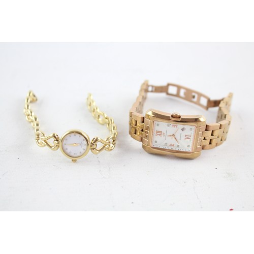 143 - 8 x Ladies Gold Tone WRISTWATCHES Quartz WORKING Inc. RAYMOND WEIL Etc.     Ladies Quality Gold Tone... 