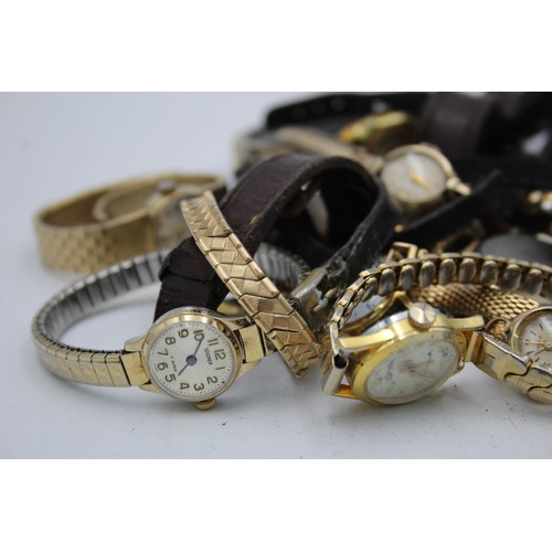 144 - 12 x Vintage Ladies Handwind WRISTWATCHES WORKING Inc. Elgin Etc     Vintage Ladies Assorted WRISTWA... 