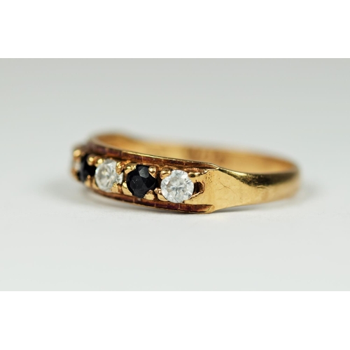 174 - 9ct Yellow Gold, CZ Set Ring.  Finger size 'K-5'     1.7g