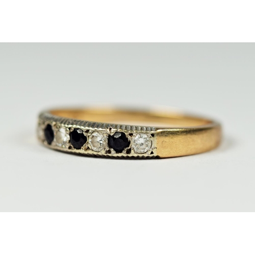 185 - 9ct Yellow Gold CZ set ring.   Finger size 'M-5'   1.5g