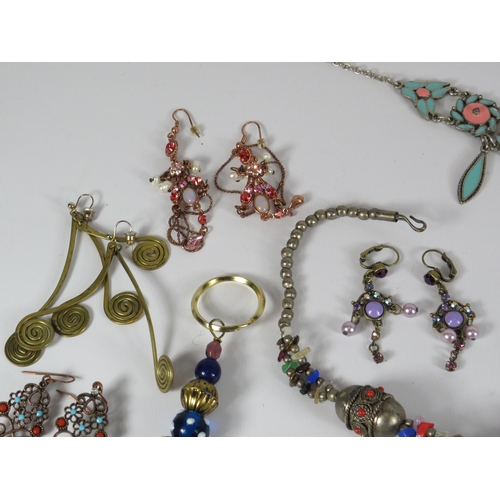 247 - Large quantity of Costume Jewellery Earrings, Necklaces etc.