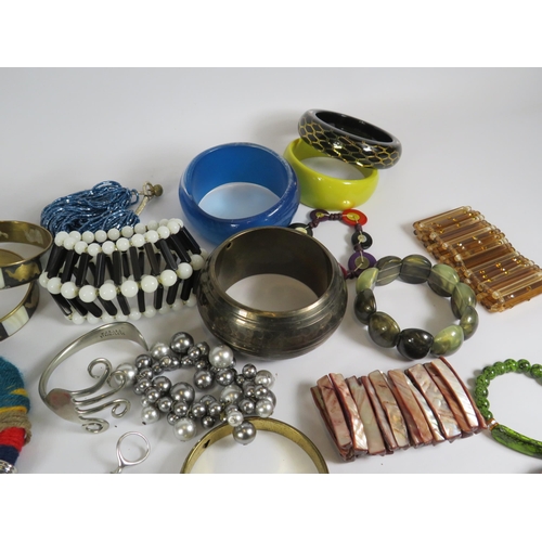 259 - Job lot of costume jewellery bracelets some designer names like Fossil.