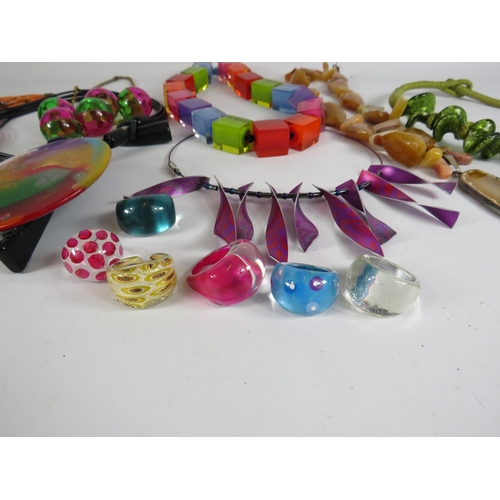 269 - Selection of Costume Jewellery Bright vibrant statement necklaces.