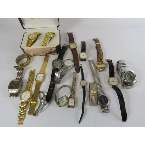 287 - Selection of Mens and Ladies quartz wristwatches.