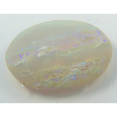 313 - 31ct Cut and Polished Australian Opal. Lots of Blue fire within the gemstone. 31mm lomg   6.2g    Se... 