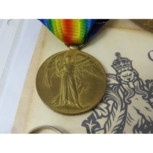 333 - 14-18 Medal plus Victory Medal plus Bronze Death Plaque, Awarded to Pte John Frederick Hunter Leices... 