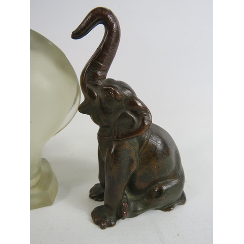 46 - Bronze Elephant figurine which stands approx 5