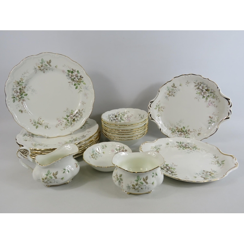 63 - Royal Albert Harworth Dinnerware including dinner plates, bowls, cake plates etc