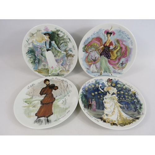 105 - 4 Limoges Les Femmes collectors plates.