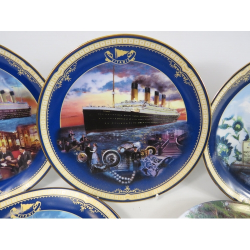 107 - 6 limited edition Titanic plates, 4 wedgwood plates and a Royal Albert plate.