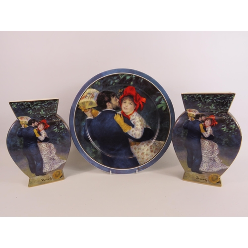 81 - Artis orbis Goebel Renoir Danse Campange limited edition large plate (12.5 diameter) and matching va... 