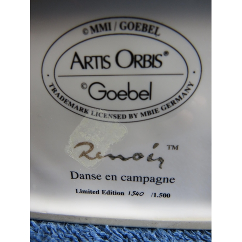 81 - Artis orbis Goebel Renoir Danse Campange limited edition large plate (12.5 diameter) and matching va... 