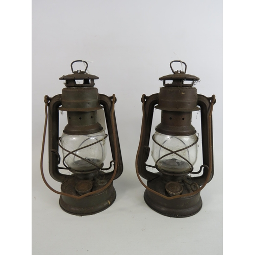 87 - Pair of german Fuerhand vintage lanterns.