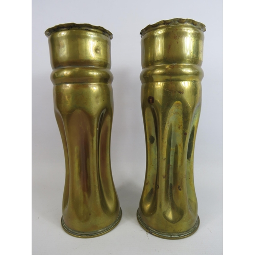 90 - Pair of WW1 Brass shell cases 11 1/4