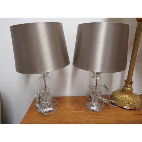 709 - Selection of elegant table lamps to include a matching pair. See photos.