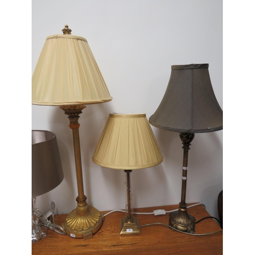 709 - Selection of elegant table lamps to include a matching pair. See photos.