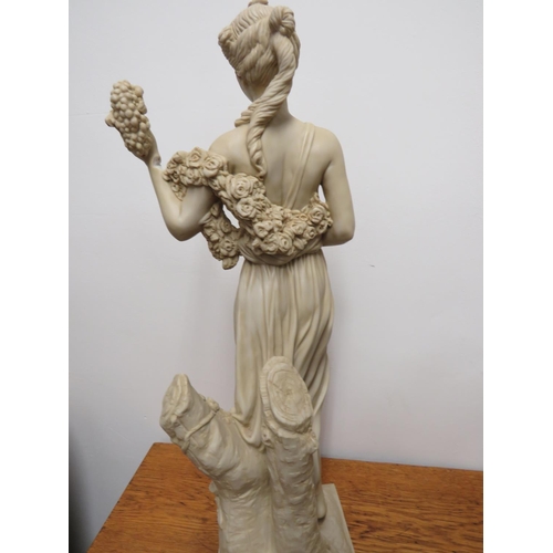 710 - Large resin marble style statue from the V & A as a Greco Roman figure (repairs to hand) 26 inches t... 