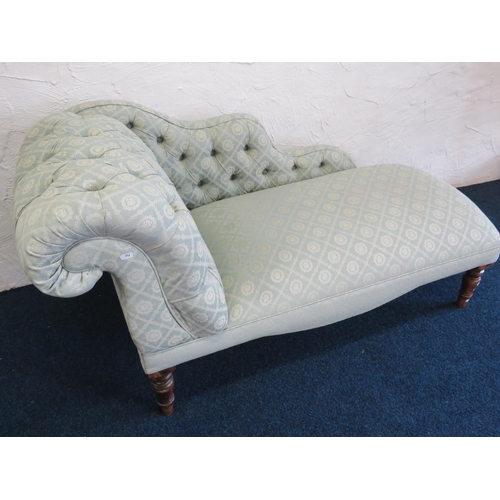 716 - Late 19th/Early 20th Century Chaise with matching footstool in beautifuly upholstered condition. H:2... 