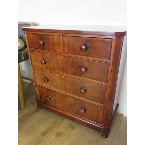 740 - Late Victorian mahogany chest with three graduated drawers and two over. In exceptional condition.  ... 