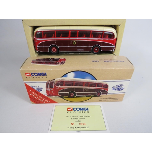 146 - Two Corgi Classic Coaches.  Burlingham Seagull plus one other, both boxed and unused condition. See ... 