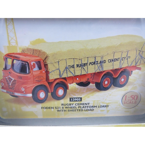 148 - Corgi, Building Britain Collection, Foden S21 8 wheel Platform Lorry with Sheeted load in the Rugby ... 