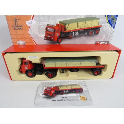 149 - Corgy Guy warrior 8 wheel platform lorry plus a London Brick Lorry. Both Boxed in Unused condition. ... 