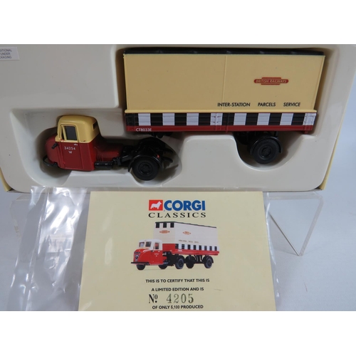 154 - Two Corgi Classics Models.  Scammell Scarab BR Livery plus a Bedford Series 'O' Van  NSPCC. Both box... 