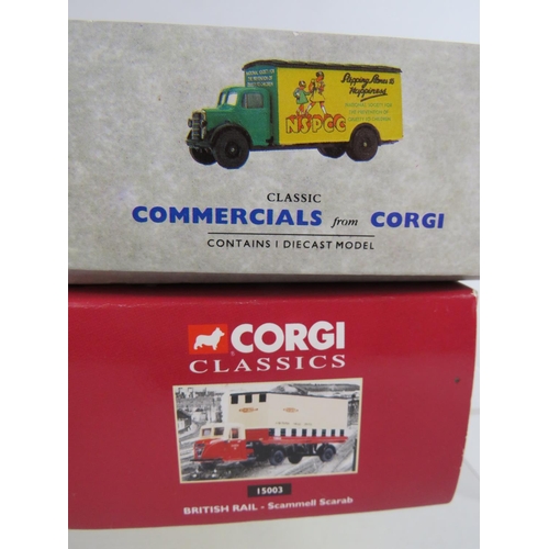 154 - Two Corgi Classics Models.  Scammell Scarab BR Livery plus a Bedford Series 'O' Van  NSPCC. Both box... 