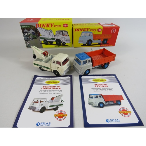 156 - Two Dinky Supertoys, Model 434, Bedford TK Crash Truck plus Model 435 Bedford TK Tipper Truck. Both ... 