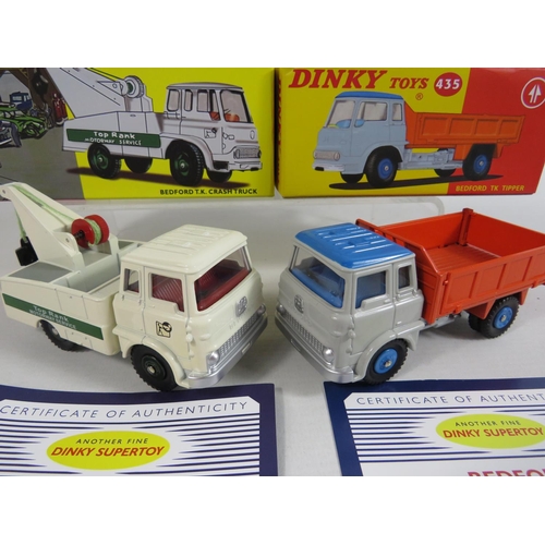 156 - Two Dinky Supertoys, Model 434, Bedford TK Crash Truck plus Model 435 Bedford TK Tipper Truck. Both ... 