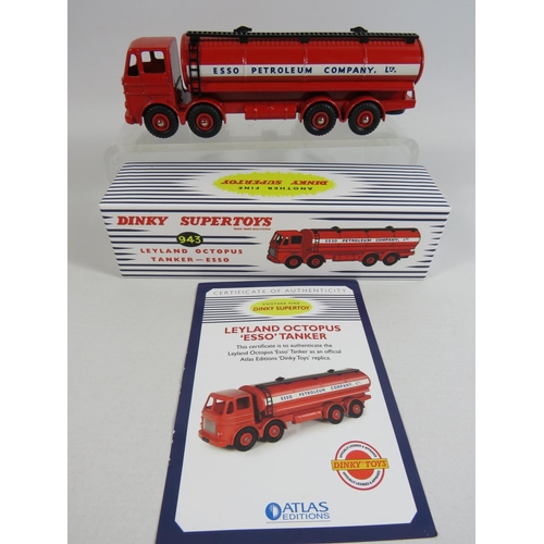 158 - Dinky Supertoys, Model 943 Leyland Octopus Tanker in the Esso Liver with Certificate. Boxed and unus... 