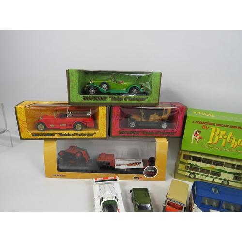 164 - Selection of Diecast vehicles to include Matchbox models of yesteryear, Maisto, Britbus etc.