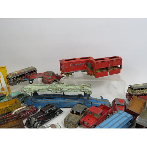 173 - Large selection of Vintage Matchbox, Corgi and Dinky playworn diecast vehicles.