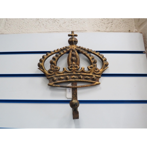 185 - Metal Crown coat hanger.