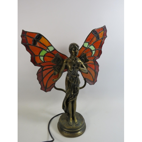 252 - Art deco Tiffany style Fairy lamp, in working condition. 14