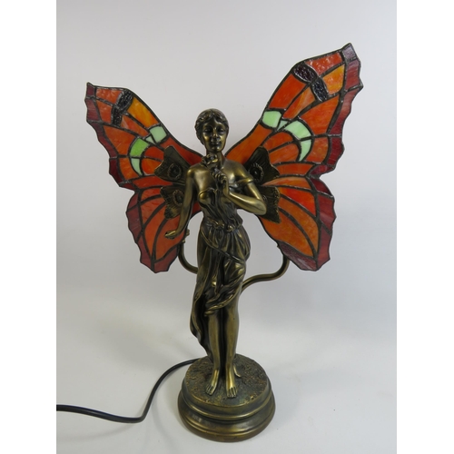 252 - Art deco Tiffany style Fairy lamp, in working condition. 14