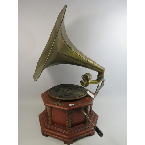 256 - Vintage HMV wind up Gramophone.