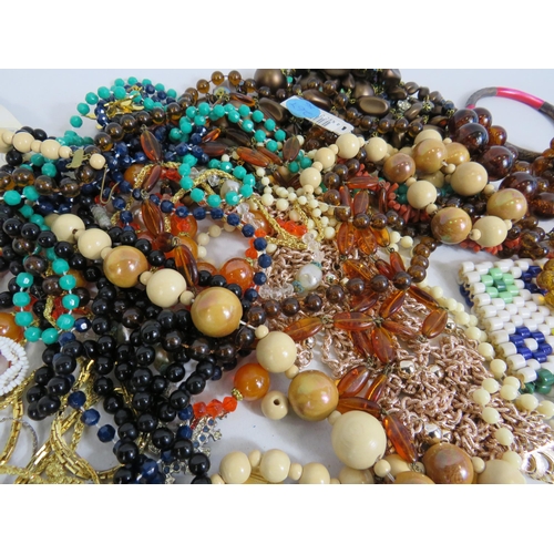 283 - Mixed costume jewellery lot Necklaces, bracelets, cuff links etc.