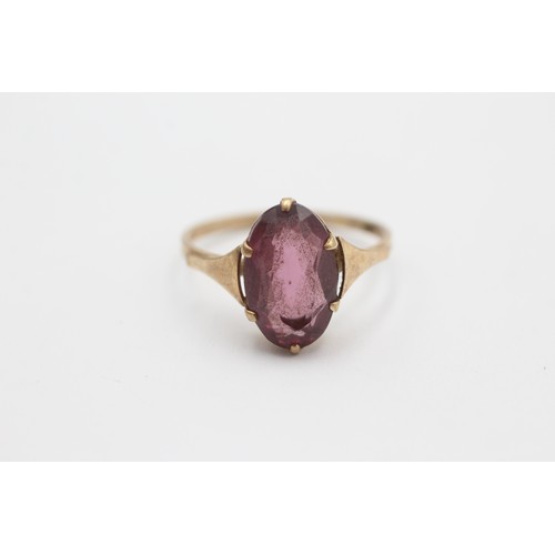 426 - 9ct gold vintage amethyst statement ring (2g)     734575