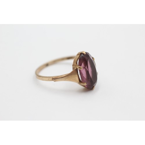 426 - 9ct gold vintage amethyst statement ring (2g)     734575