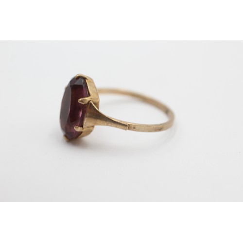 426 - 9ct gold vintage amethyst statement ring (2g)     734575