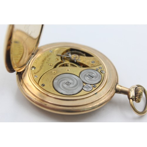 484 - Vintage Gents ELGIN Rolled Gold Open Face POCKET WATCH Hand-Wind 82g      SPARES & REPAIRS / PARTS &... 