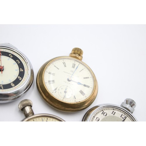 487 - 6 x Vintage Gents POCKET WATCHES Hand-Wind Inc. SMITHS, INGERSOLL Etc.  SPARES & REPAIRS / PARTS & R... 