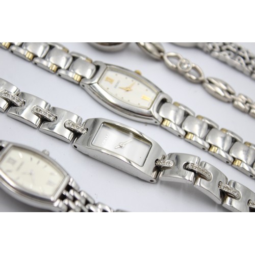 488 - 6 x Ladies QUARTZ WRISTWATCHES WORKING Inc. SEIKO, DKNYEtc      117043