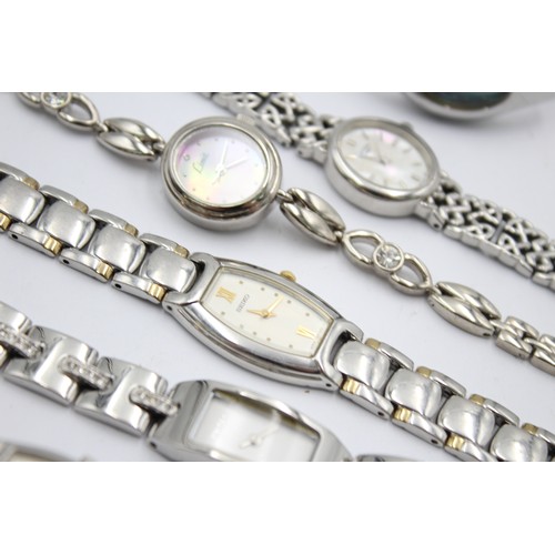 488 - 6 x Ladies QUARTZ WRISTWATCHES WORKING Inc. SEIKO, DKNYEtc      117043