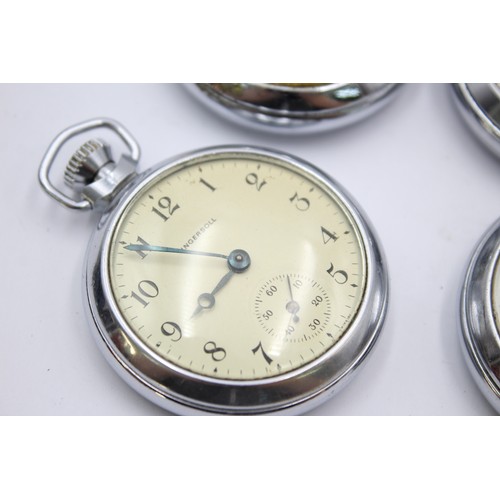 493 - 4 x Vintage Gents POCKET WATCHES Hand-Wind WORKING Inc. SMITHS, INGERSOLL Etc.     349396