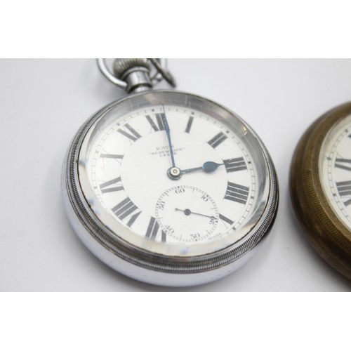 501 - 3 x Vintage Gents Railway Style POCKET WATCHES Hand-Wind Inc. KAY'S Etc. SPARES & REPAIRS / PARTS & ... 