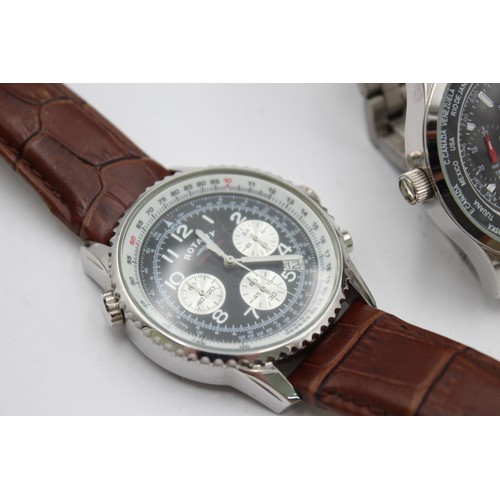 511 - 2 x Gents Quality Chronograph  WRISTWATCHES WORKING Quartz Inc Rotary Etc      117082