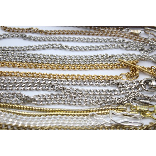 512 - 16 x Assorted Gents POCKET WATCH CHAINS / ALBERTS Inc. Gold / Silver Tone Etc.     349431